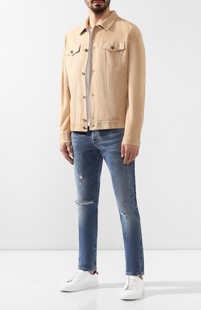Мужская кожаная куртка KITON бежевого цвета по цене 742500 руб., арт. UW0559/8R70 | Фото 2 Мужская кожаная куртка KITON бежевого цвета, арт. UW0559/8R70 | Фото 2 (Рукава: Длинные; Материал подклада: Синтетический материал; Длина (верхняя одежда): Короткие; Мужское Кросс-КТ: Кожа и замша, Верхняя одежда; Кросс-КТ: Куртка; Статус проверки: Проверена категория; Материал внешний: Натуральная кожа)
