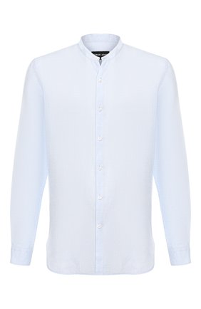 Мужская льняная рубашка GIORGIO ARMANI голубого цвета по цене 45300 руб., арт. 9SGCCZ13/TZ243 | Фото 1 Мужская льняная рубашка GIORGIO ARMANI голубого цвета, арт. 9SGCCZ13/TZ243 | Фото 1
