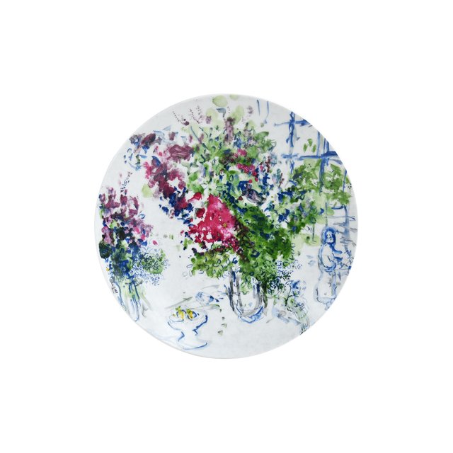 фото Набор из 4-х салатных тарелок les bouquets de fleurs de marc chagall bernardaud