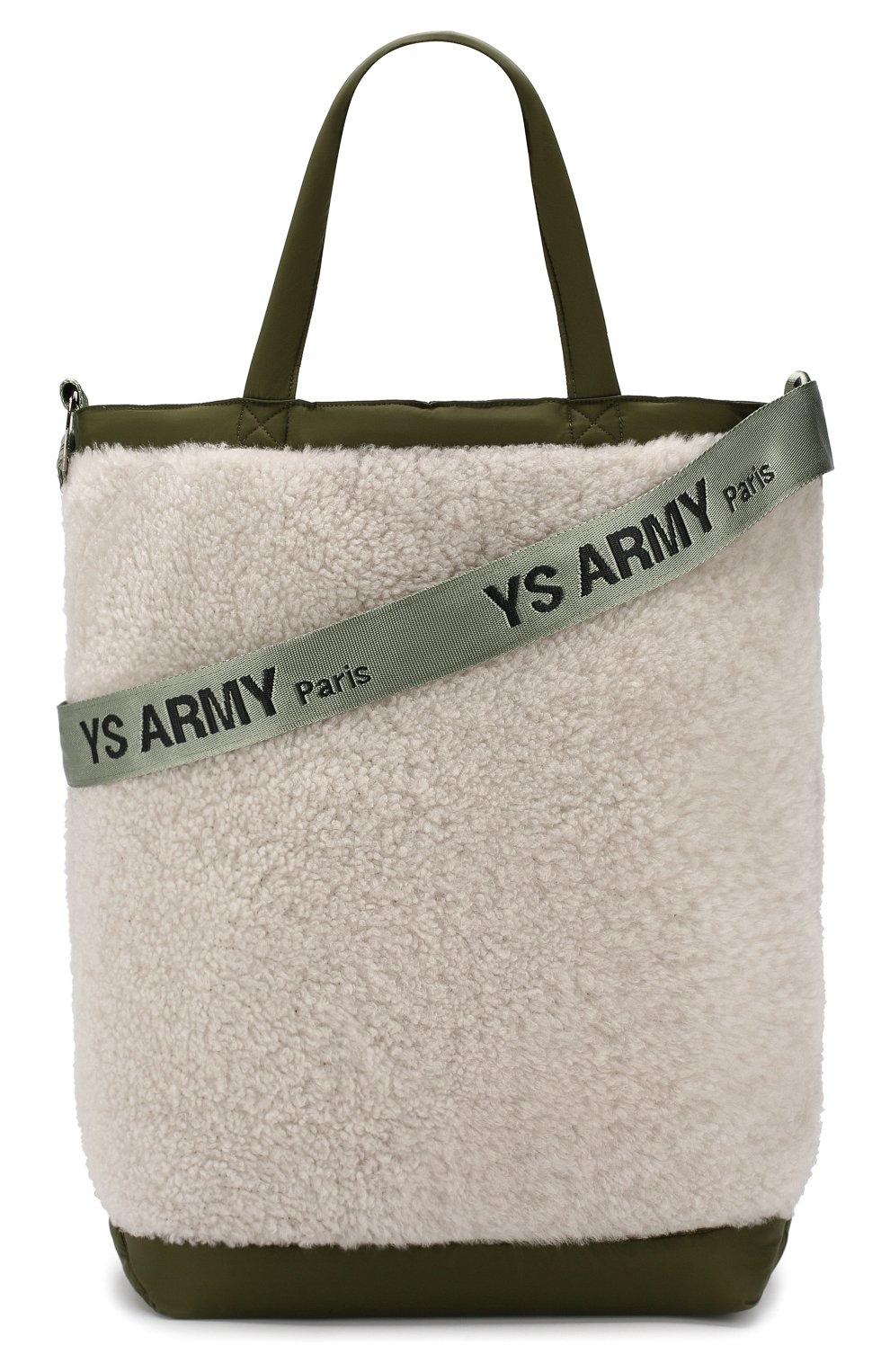Женская сумка-тоут с отделкой овчиной YS ARMY PARIS белого цвета по цене 47200 руб., арт. 9EFA058XXMEPR | Фото 5 Женская сумка-тоут с отделкой овчиной YS ARMY PARIS белого цвета, арт. 9EFA058XXMEPR | Фото 5