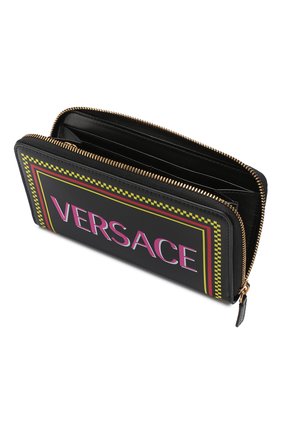 Кожаный кошелек Versace, черного цвета, арт. DPDG326L/D3VLV в ЦУМ | Фото №3 Кожаный кошелек Versace черного цвета | Фото №3