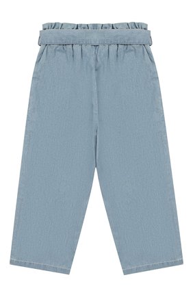 Детские укороченные джинсы с поясом IT’S IN MY JEANS голубого цвета по цене 6435 руб., арт. PALERM0 | Фото 2 Детские укороченные джинсы с поясом IT’S IN MY JEANS голубого цвета, арт. PALERM0 | Фото 2 (Материал внешний: Хлопок; Статус проверки: Проверено; Кросс-КТ: джинсы; Детали: Потертости)