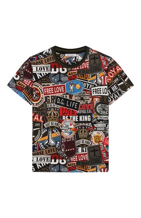 Детская хлопковая футболка DOLCE & GABBANA разноцветного цвета по цене 14650 руб., арт. L4JT7N/G7RNX/2-6 | Фото 1 Детская хлопковая футболка DOLCE & GABBANA разноцветного цвета, арт. L4JT7N/G7RNX/2-6 | Фото 1