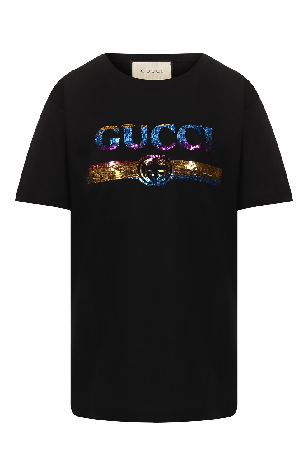 Женская черная хлопковая футболка GUCCI — купить за 0 руб. в  интернет-магазине ЦУМ, арт. 492347/XJARK