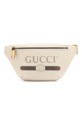 Кожаная поясная сумка Gucci Print small | Фото №1 Кожаная поясная сумка Gucci Print small | Фото №1