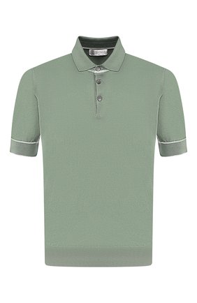 Мужское хлопковое поло BRUNELLO CUCINELLI зеленого цвета по цене 42850 руб., арт. M29800815 | Фото 1 Мужское хлопковое поло BRUNELLO CUCINELLI зеленого цвета, арт. M29800815 | Фото 1
