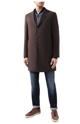 Мужской шерстяное пальто LORO PIANA коричневого цвета по цене 223500 руб., арт. FAI4952 | Фото 2 Мужской шерстяное пальто LORO PIANA коричневого цвета, арт. FAI4952 | Фото 2