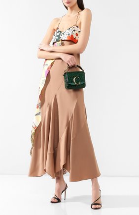 Женская сумка chloé c mini CHLOÉ зеленого цвета по цене 97900 руб., арт. CHC19US193A87 | Фото 2 Женская сумка chloé c mini CHLOÉ зеленого цвета, арт. CHC19US193A87 | Фото 2