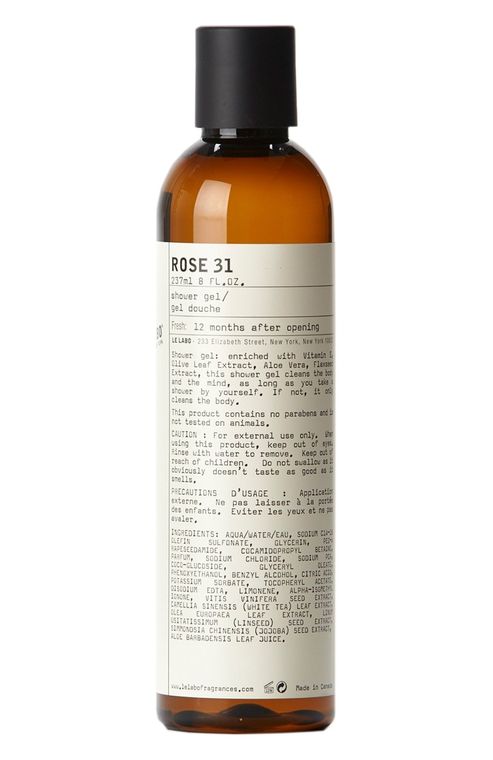 Гель для душа rose 31 LE LABO бесцветного цвета, арт. 811901027870 | Фото 1 (Статус проверки: Проверена категория)