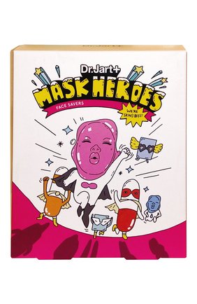 Мужского набор масок mask heroes DR.JART+ бесцветного цвета по цене 4370 руб., арт. 8809535809339 | Фото 2 Мужского набор масок mask heroes DR.JART+ бесцветного цвета, арт. 8809535809339 | Фото 2