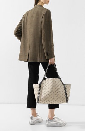 Женская сумка falabella STELLA MCCARTNEY бежевая цвета, арт. 507185/W8416 купить в ЦУМ | Фото №2 Сумка Falabella Stella McCartney бежевая цвета | Фото №2