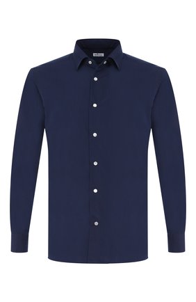Мужская хлопковая рубашка KITON темно-синего цвета по цене 39950 руб., арт. UMCNERCH0690401 | Фото 1 Мужская хлопковая рубашка KITON темно-синего цвета, арт. UMCNERCH0690401 | Фото 1