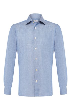 Мужская хлопковая рубашка KITON синего цвета по цене 88700 руб., арт. UMCNERH0681402 | Фото 1 Мужская хлопковая рубашка KITON синего цвета, арт. UMCNERH0681402 | Фото 1