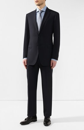 Мужская хлопковая рубашка KITON синего цвета по цене 39950 руб., арт. UCIH0623810 | Фото 2 Мужская хлопковая рубашка KITON синего цвета, арт. UCIH0623810 | Фото 2