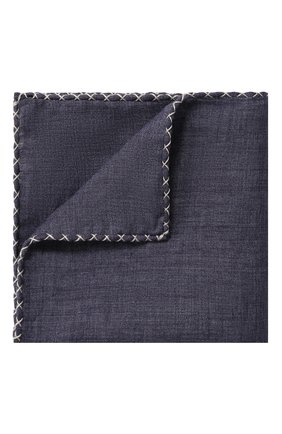 Мужской льняной платок ELEVENTY UOMO синего цвета, арт. 979PC0012 P0C25001 | Фото 1 (Материал: Лен, Текстиль)