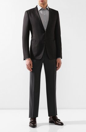 Мужская рубашка из смеси хлопка и шелка TOM FORD серого цвета по цене 55600 руб., арт. 5FT587/94WGMJ | Фото 2 Мужская рубашка из смеси хлопка и шелка TOM FORD серого цвета, арт. 5FT587/94WGMJ | Фото 2