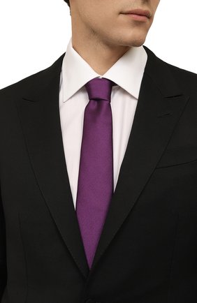 Мужской шелковый галстук LANVIN фиолетового цвета по цене 9440 руб., арт. 1302/TIE | Фото 2 Мужской шелковый галстук LANVIN фиолетового цвета, арт. 1302/TIE | Фото 2