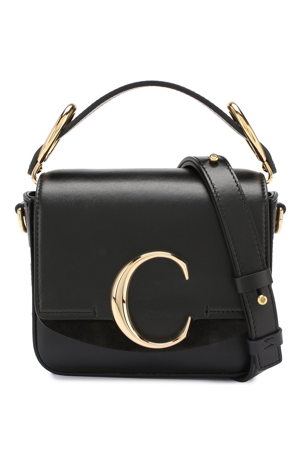 Женская сумка chloé c mini CHLOÉ черного цвета по цене 95450 руб., арт. CHC19US193A37 | Фото 6 Женская сумка chloé c mini CHLOÉ черного цвета, арт. CHC19US193A37 | Фото 6