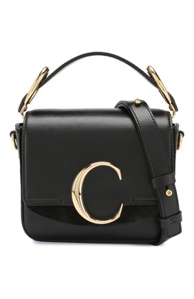 Женская сумка chloé c mini CHLOÉ черного цвета по цене 95450 руб., арт. CHC19US193A37 | Фото 6 Женская сумка chloé c mini CHLOÉ черного цвета, арт. CHC19US193A37 | Фото 6