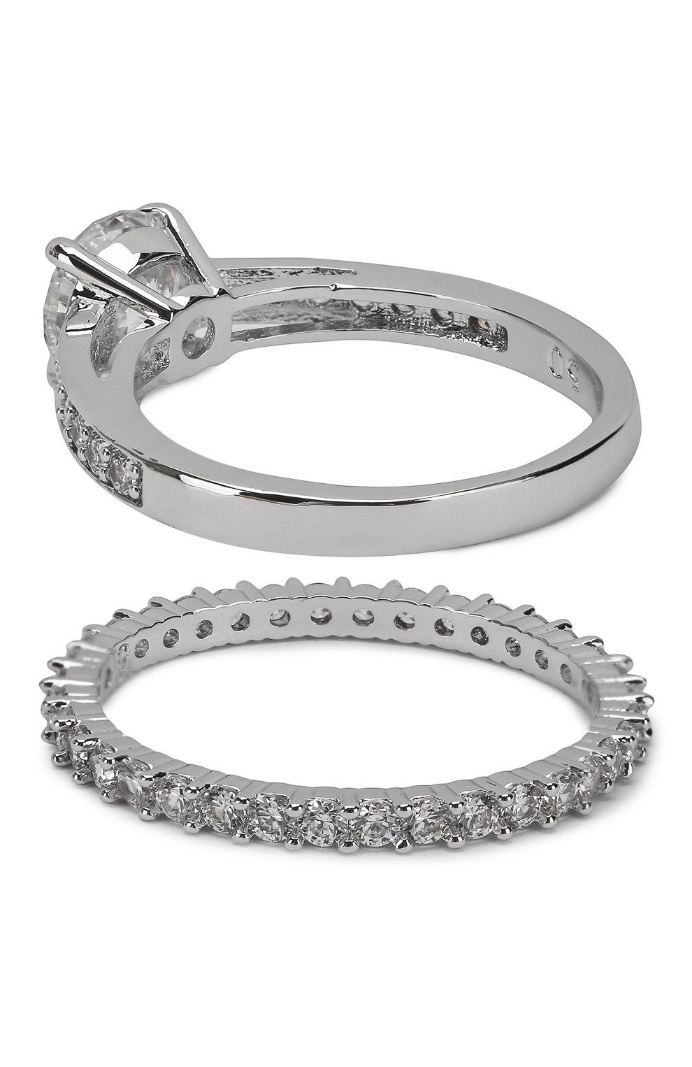 Женское комплект из двух колец i do SWAROVSKI серебряного цвета по цене 9980 руб., арт. 5184981 | Фото 2 Женское комплект из двух колец i do SWAROVSKI серебряного цвета, арт. 5184981 | Фото 2