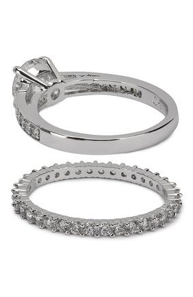 Женское комплект из двух колец i do SWAROVSKI серебряного цвета по цене 9980 руб., арт. 5184981 | Фото 2 Женское комплект из двух колец i do SWAROVSKI серебряного цвета, арт. 5184981 | Фото 2