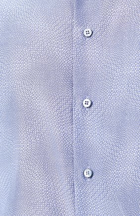 Мужская рубашка из смеси шелка и хлопка ZILLI синего цвета, арт. MFR-MERCU-84080/RZ02 | Фото 5 (Манжеты: На пуговицах; Материал внешний: Шелк, Хлопок; Рукава: Длинные; Воротник: Акула; Длина (для топов): Стандартные; Случай: Формальный; Статус проверки: Проверено, Проверена категория; Принт: Однотонные; Мужское Кросс-КТ: Рубашка-одежда)