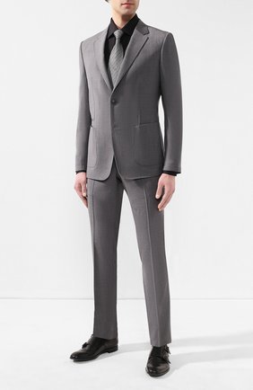 Мужская хлопковая сорочка BRIONI черного цвета по цене 42150 руб., арт. RCLU4H/PZ016 | Фото 2 Мужская хлопковая сорочка BRIONI черного цвета, арт. RCLU4H/PZ016 | Фото 2