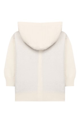 Детский кашемировый кардиган с капюшоном LORO PIANA светло-серого цвета по цене 64750 руб., арт. FAG2009 | Фото 2 Детский кашемировый кардиган с капюшоном LORO PIANA светло-серого цвета, арт. FAG2009 | Фото 2