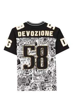 Детская хлопковая футболка DOLCE & GABBANA разноцветного цвета по цене 32650 руб., арт. L4JT9N/G7SEV/2-6 | Фото 2 Детская хлопковая футболка DOLCE & GABBANA разноцветного цвета, арт. L4JT9N/G7SEV/2-6 | Фото 2