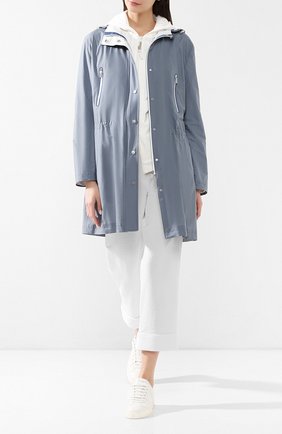 Женская хлопковая парка KITON светло-серого цвета по цене 574500 руб., арт. DW0514V08R55 | Фото 2 Женская хлопковая парка KITON светло-серого цвета, арт. DW0514V08R55 | Фото 2 (Статус проверки: Проверено; Длина (верхняя одежда): До середины бедра; Рукава: Длинные; Материал внешний: Хлопок; Стили: Классический; Кросс-КТ: Куртка)