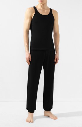 Мужская хлопковая майка DOLCE & GABBANA черного цвета по цене 9950 руб., арт. G8KD1T/FU7AV | Фото 2 Мужская хлопковая майка DOLCE & GABBANA черного цвета, арт. G8KD1T/FU7AV | Фото 2