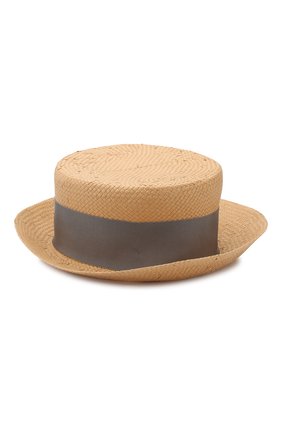 Детская плетеная шляпа IL GUFO серого цвета, арт. P19E0251EA301 | Фото 1 (Материал: Растительное волокно, Текстиль; Статус проверки: Проверено, Проверена категория)
