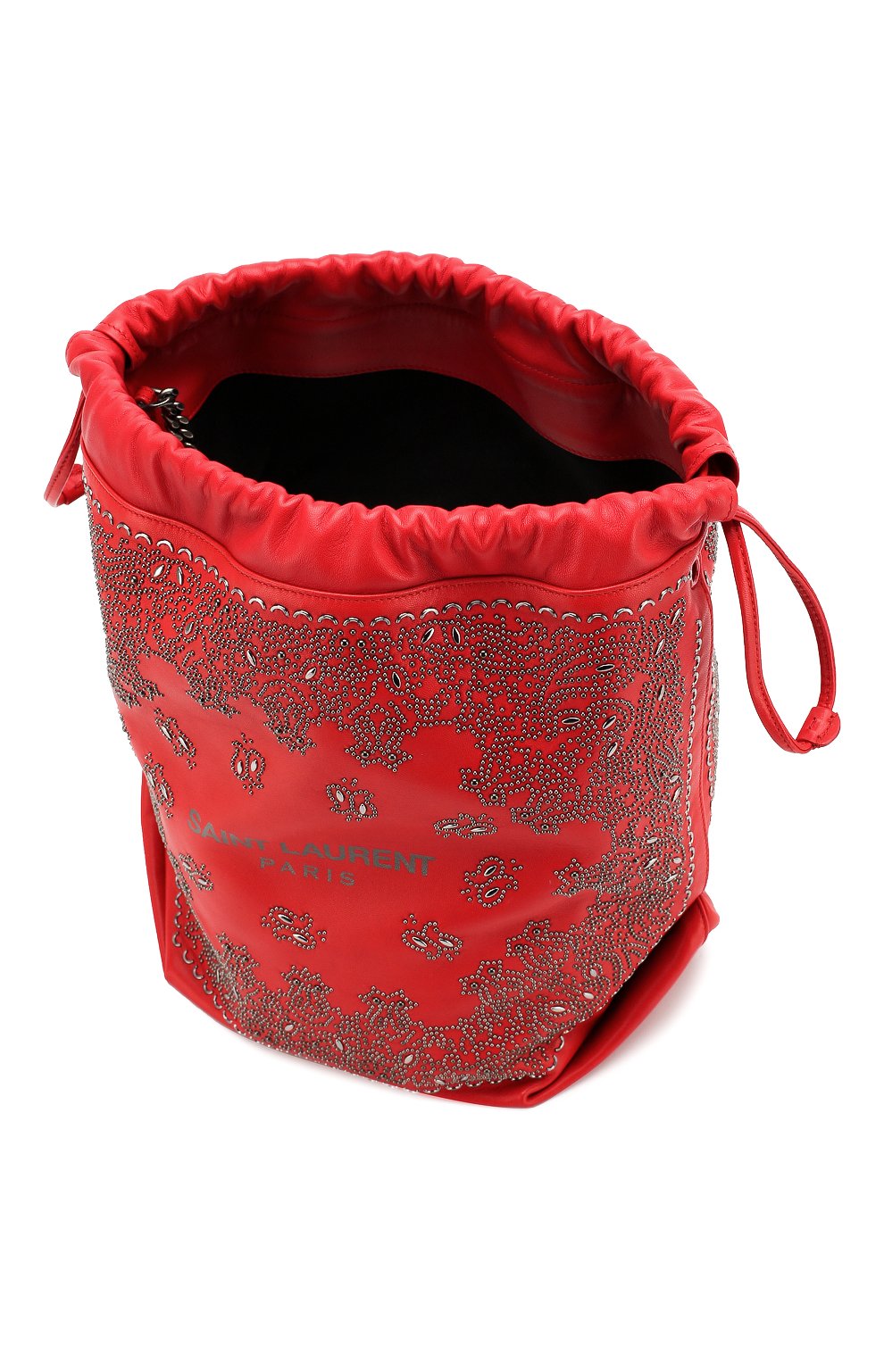 Женская сумка teddy SAINT LAURENT красного цвета, арт. 538448/0YP54 | Фото 4 (Сумки-технические: Сумки через плечо; Материал: Натуральная кожа; Статус проверки: Проверено, Проверена категория; Размер: large)