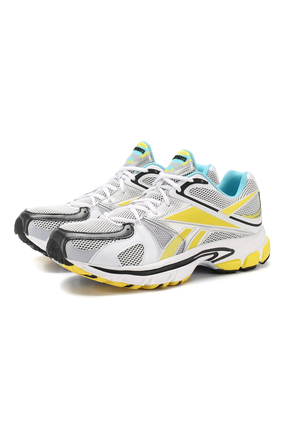 Мужские синие текстильные кроссовки vetements x reebok spike runner 200  VETEMENTS купить в интернет-магазине ЦУМ, арт. USS19RE2/M