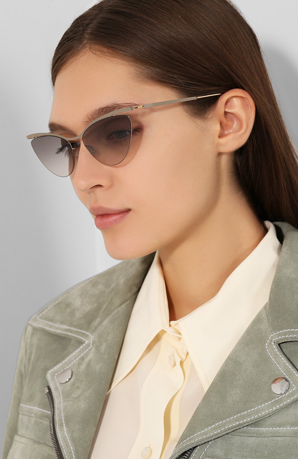Женские солнцезащитные очки MYKITA серого цвета по цене 37650 руб., арт. MIZUH0/CHAMPAGNEG0LD/TAUPEGREY/0RIGINAL GREY | Фото 2 Женские солнцезащитные очки MYKITA серого цвета, арт. MIZUH0/CHAMPAGNEG0LD/TAUPEGREY/0RIGINAL GREY | Фото 2