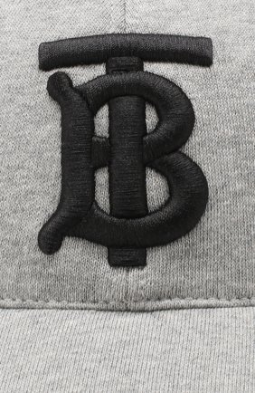 Хлопковая бейсболка Burberry, серого цвета, арт. 8010945 в ЦУМ | Фото №3 Хлопковая бейсболка Burberry серого цвета | Фото №3