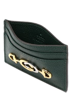 Женский кожаный футляр для кредитных карт zumi GUCCI зеленого цвета по цене 19400 руб., арт. 570679/1B90X | Фото 3 Женский кожаный футляр для кредитных карт zumi GUCCI зеленого цвета, арт. 570679/1B90X | Фото 3
