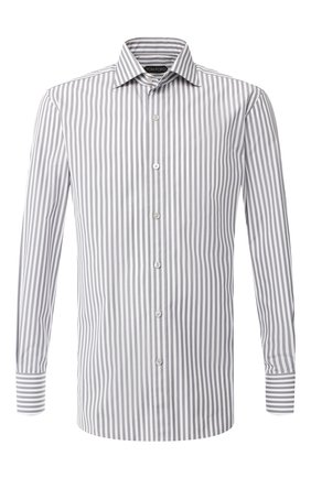 Мужская хлопковая сорочка TOM FORD серого цвета по цене 39200 руб., арт. 5FT221/94C1AX | Фото 1 Мужская хлопковая сорочка TOM FORD серого цвета, арт. 5FT221/94C1AX | Фото 1