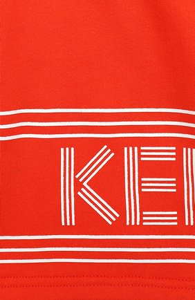 Детские хлопковые шорты KENZO оранжевого цвета, арт. KN25648/3A-6A | Фото 3 (Мальчики Кросс-КТ: Шорты-одежда; Материал внешний: Хлопок; Статус проверки: Проверена категория)
