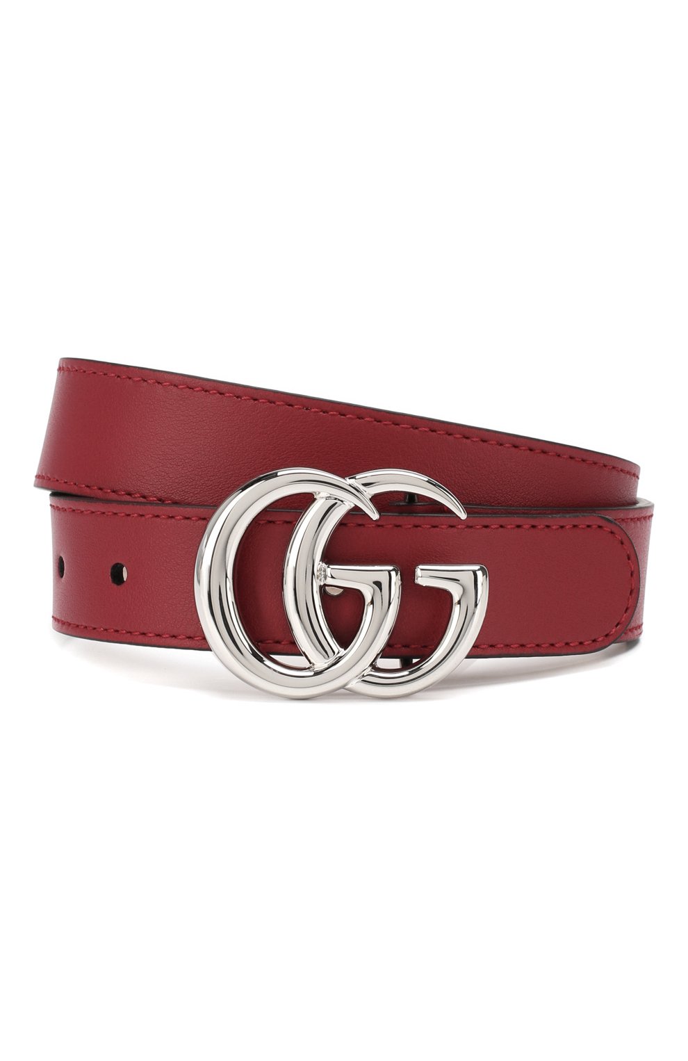 Детский кожаный ремень GUCCI красного цвета, арт. 432707/B960N | Фото 1