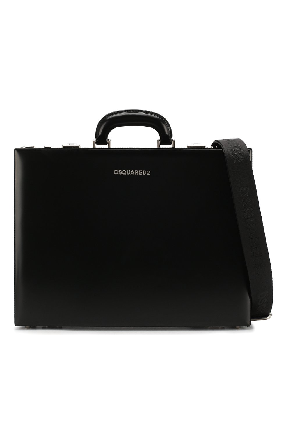Мужской черный кожаный портфель Dsquared2, арт. BFM0002 24900001 купить в ЦУМ | Фото №6 Кожаный портфель Dsquared2 черный | Фото №6