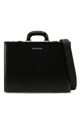 Мужской черный кожаный портфель Dsquared2, арт. BFM0002 24900001 купить в ЦУМ | Фото №6 Кожаный портфель Dsquared2 черный | Фото №6