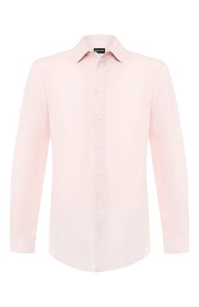 Мужская льняная рубашка GIORGIO ARMANI кораллового цвета по цене 47700 руб., арт. 8WGCCZ97/TZ243 | Фото 1 Мужская льняная рубашка GIORGIO ARMANI кораллового цвета, арт. 8WGCCZ97/TZ243 | Фото 1 (Длина (для топов): Стандартные; Статус проверки: Проверено, Проверена категория; Материал внешний: Лен; Рукава: Длинные; Случай: Повседневный; Воротник: Кент; Принт: Однотонные; Манжеты: На пуговицах)