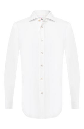 Мужская хлопковая рубашка KITON белого цвета по цене 39950 руб., арт. UCIH0682201 | Фото 1 Мужская хлопковая рубашка KITON белого цвета, арт. UCIH0682201 | Фото 1