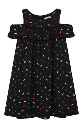 Детское мини-платье из вискозы SONIA RYKIEL ENFANT черного цвета по цене 19950 руб., арт. 19S1DR06 | Фото 1 Детское мини-платье из вискозы SONIA RYKIEL ENFANT черного цвета, арт. 19S1DR06 | Фото 1 (Материал подклада: Хлопок; Рукава: С открытыми плечами, Без рукавов, Короткие; Статус проверки: Проверено, Проверена категория; Принт: С принтом; Материал внешний: Вискоза; Девочки Кросс-КТ: Платье-одежда; Ростовка одежда: 2 года | 92 см, 4 года | 104 см, 6 лет | 116 см, 10 - 11 лет | 140 - 146см, 12 лет | 152 см, 13 - 15 лет | 158 см)