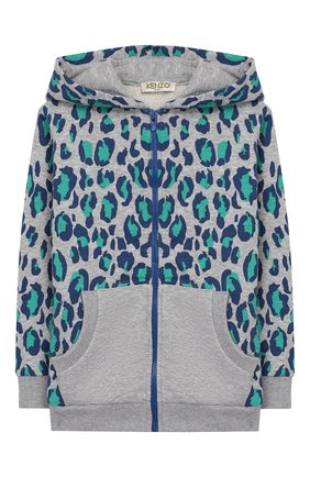 Детский хлопковый кардиган с капюшоном KENZO разноцветного цвета по цене 6995 руб., арт. KN17528/3A-6A | Фото 1 Детский хлопковый кардиган с капюшоном KENZO разноцветного цвета, арт. KN17528/3A-6A | Фото 1