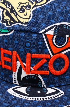 Детская хлопковая бейсболка KENZO разноцветного цвета, арт. KN90508/5A-14A | Фото 3 (Материал: Текстиль, Хлопок; Статус проверки: Проверена категория)