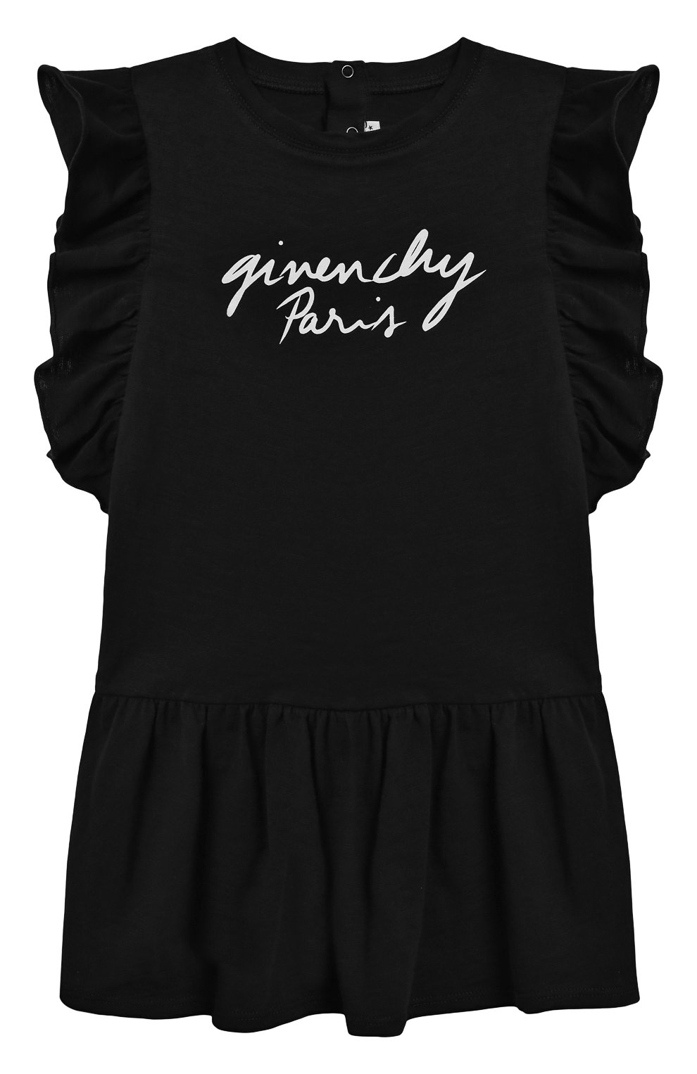 Женский хлопковое платье GIVENCHY черного цвета, арт. H02039/6M-18M | Фото 1