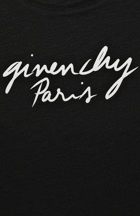 Женский хлопковое платье GIVENCHY черного цвета по цене 10800 руб., арт. H02039/6M-18M | Фото 3 Женский хлопковое платье GIVENCHY черного цвета, арт. H02039/6M-18M | Фото 3