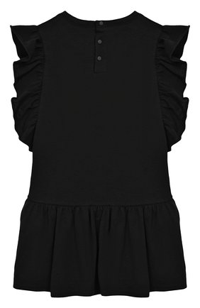 Женский хлопковое платье GIVENCHY черного цвета, арт. H02039/2A-3A | Фото 2 (Материал внешний: Хлопок; Рукава: Короткие; Статус проверки: Проверено, Проверена категория)